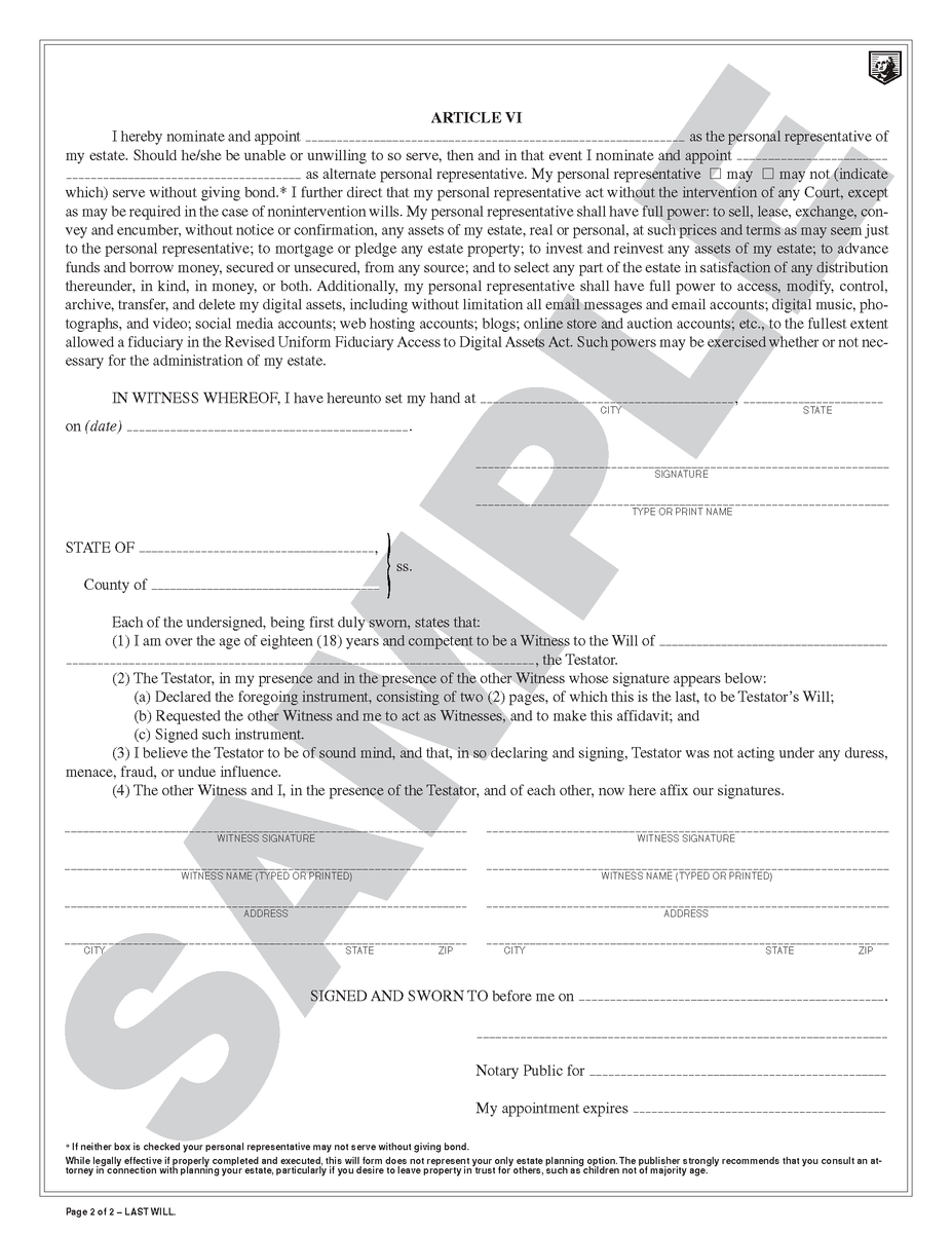 Wa 808 Will Preparation Kit Wa Stevens Ness Law Publishing Co 6467