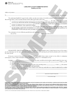 SN 1266 Landlord's 24-Hour Termination Notice (OR)