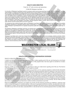 WA 127 Health Care Directive, with overview and instructions (WA)