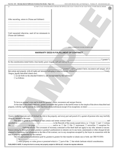 SN 1341 Warranty Deed in Fulfillment of Contract (Fee Simple) (OR)