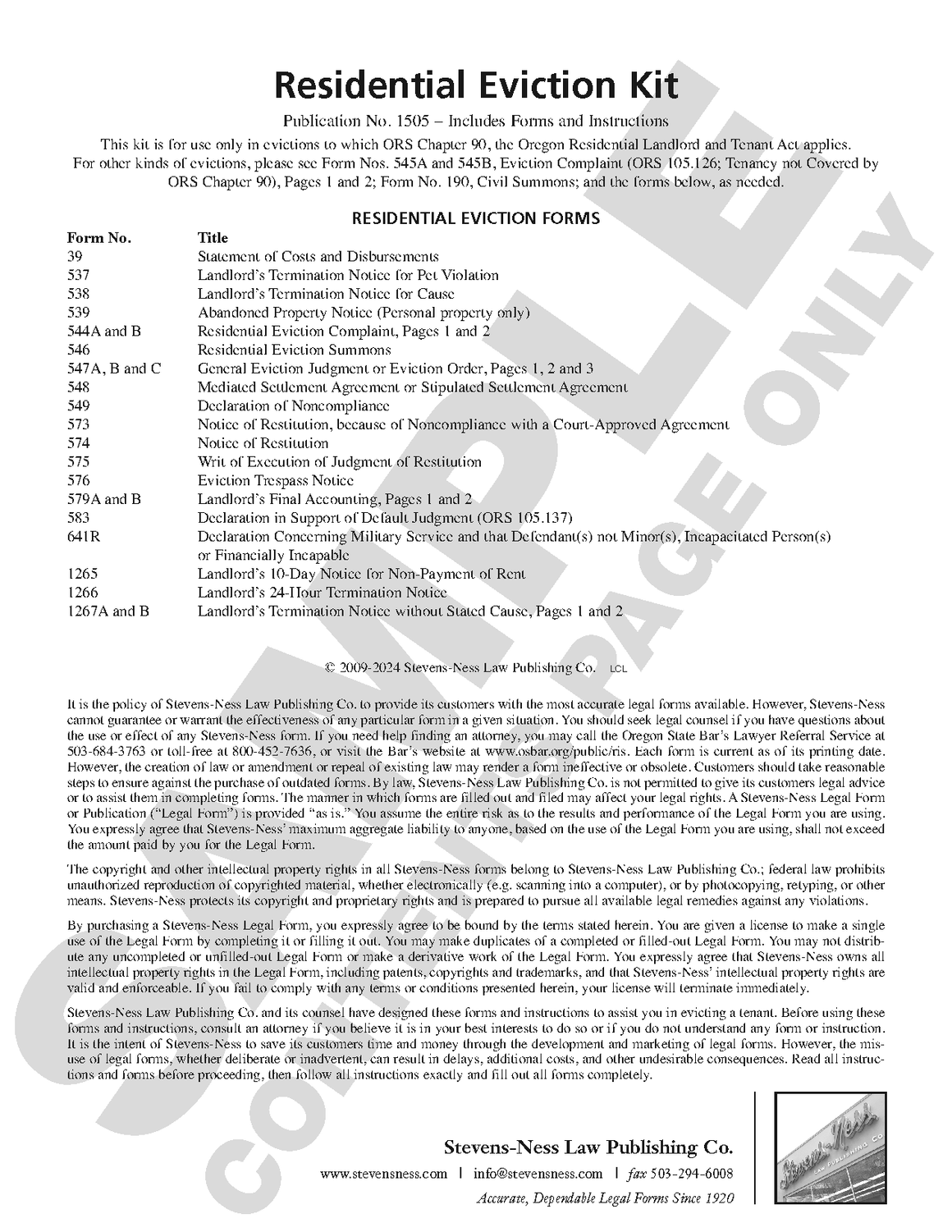 All Forms Page 3 StevensNess Law Publishing Co.