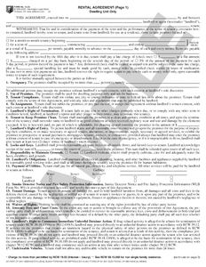 WA 13.5AB Rental Agreement Set, Pages 1 and 2 (WA)