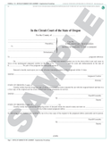 SN 1115 Notice of Demand to Pay Judgment (OR)