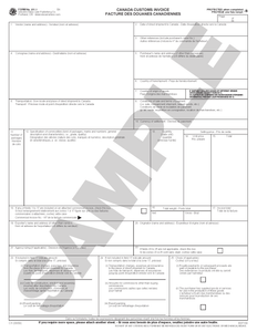 SN 251.1 Canada Customs Invoice (ANY STATE)
