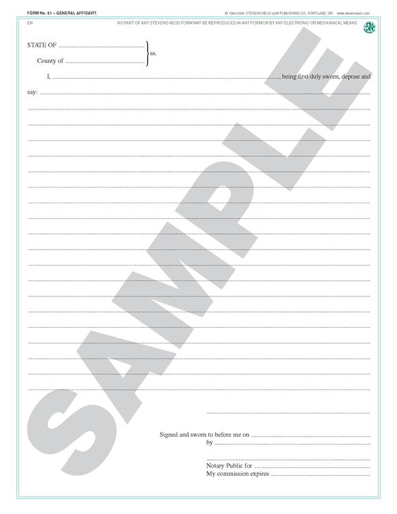 Affidavit Template Affidavit template