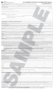 SN 740 Sale Agreement and Receipt for Earnest Money, Montana (MT)