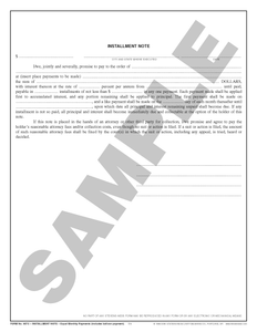 SN 807C Installment Note, equal monthly payments, includes balloon payment (OR)