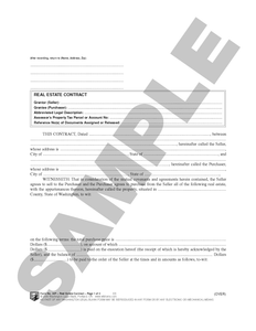 WA 34P Real Estate Contract (WA)