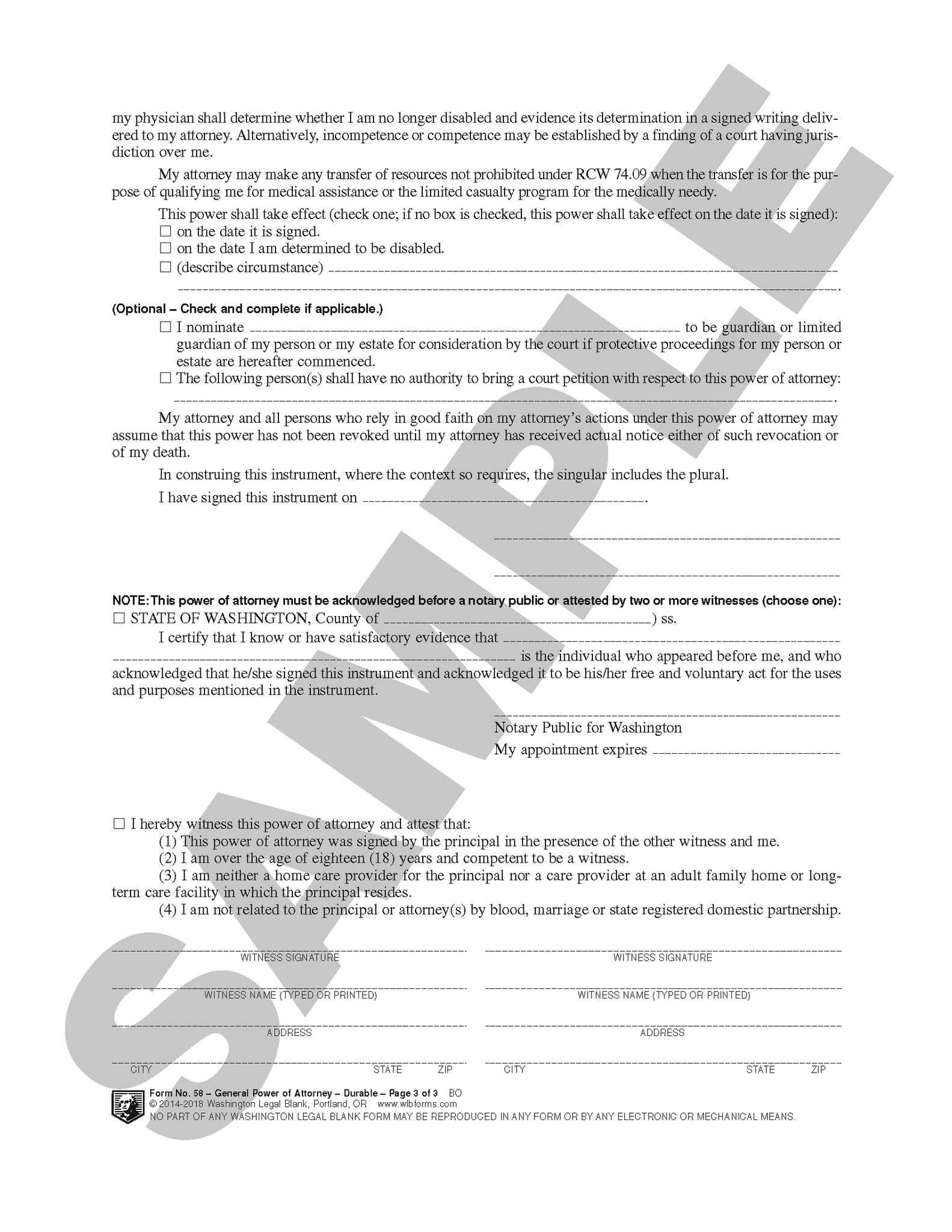 wa-58-general-power-of-attorney-durable-wa-stevens-ness-law-publishing-co for Free Printable Durable Power Of Attorney Form Washington State WA 58 General Power of Attorney -- Durable (WA) – Stevens-Ness Law Publishing Co. for Free Printable Durable Power Of Attorney Form Washington State